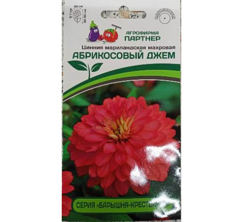 Цинния Абрикосовый джем, 5 шт. 2-ной пак., Партнер