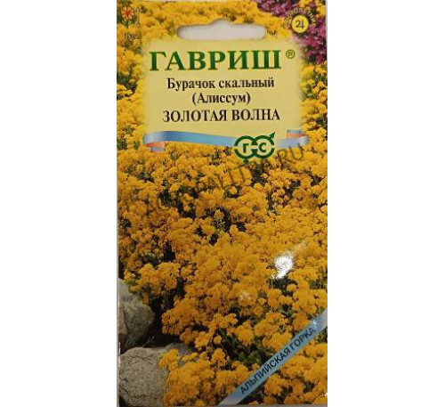 Алиссум Золотая волна (Бурачок скальный), 0,1 г, Гавриш