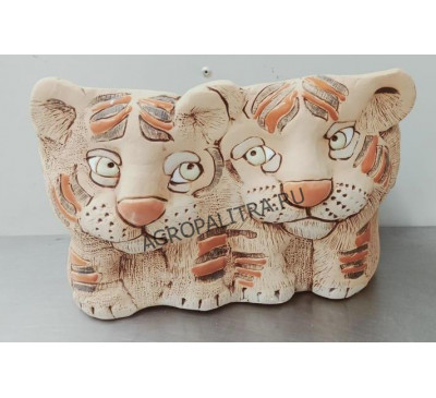 Кашпо керамическое Тигрята двойняшки